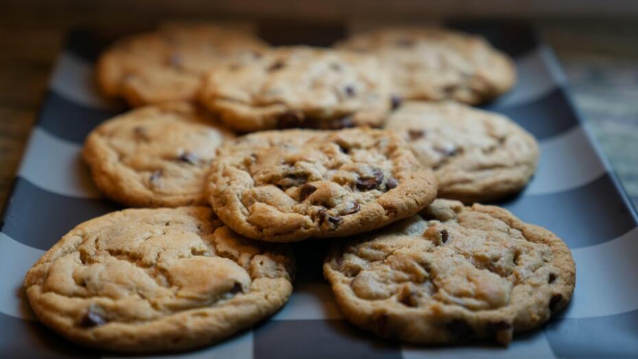 Chocolate Chip Cookies on Oven Rack Chocolate Chip Cookies on Oven Rack