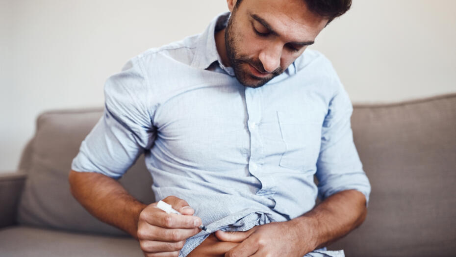 Man injecting hormones Man injecting hormones