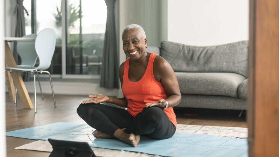 Woman engaging in heart healthy activities Woman engaging in heart healthy activities