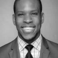Cameron Tillman headshot black and white