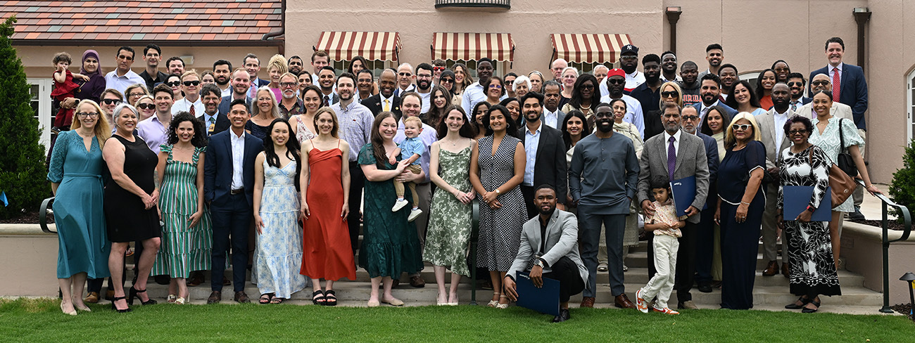 Group photo of Ochsner Health Internal Medicine residents and faculty posing together outdoors.