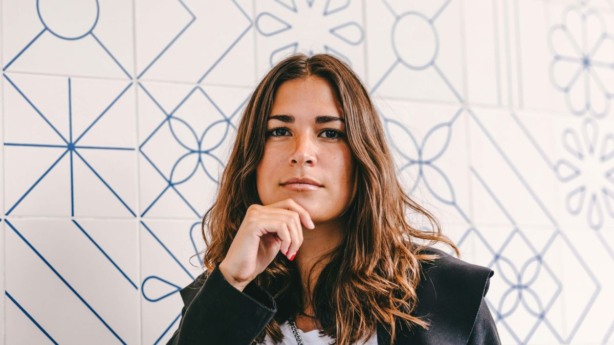 Younger woman thinking