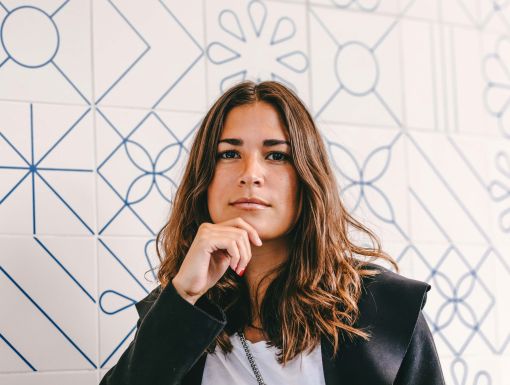 Younger woman thinking