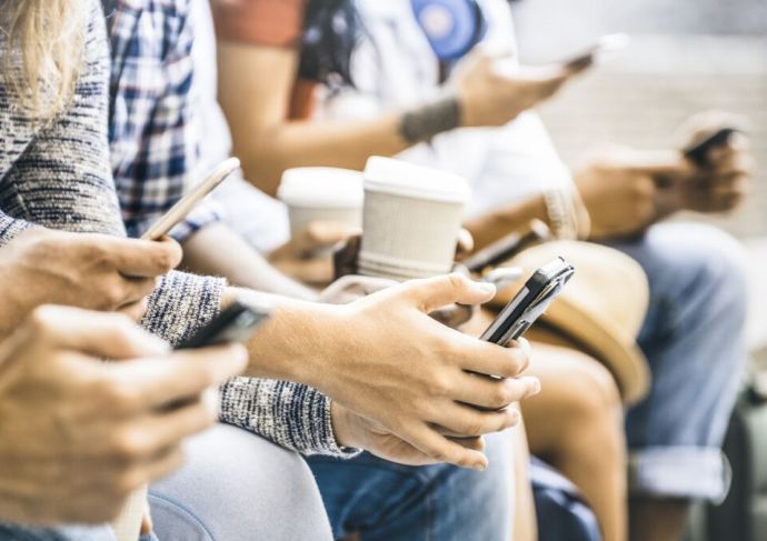 People Looking at Cell Phones