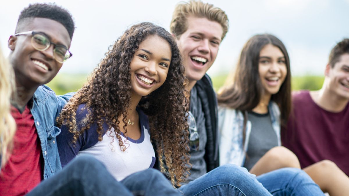 Group of teens hanging out