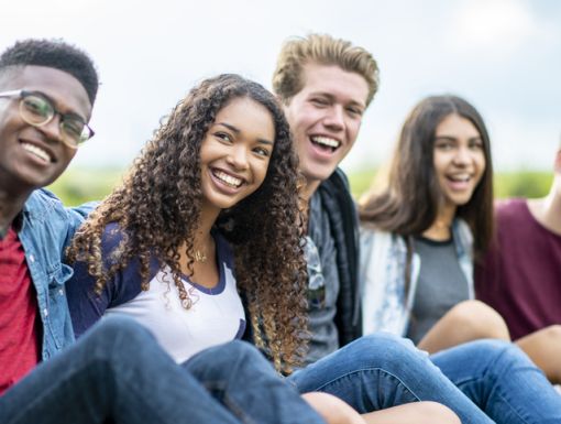 Group of teens hanging out