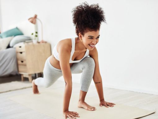 Young woman exercising