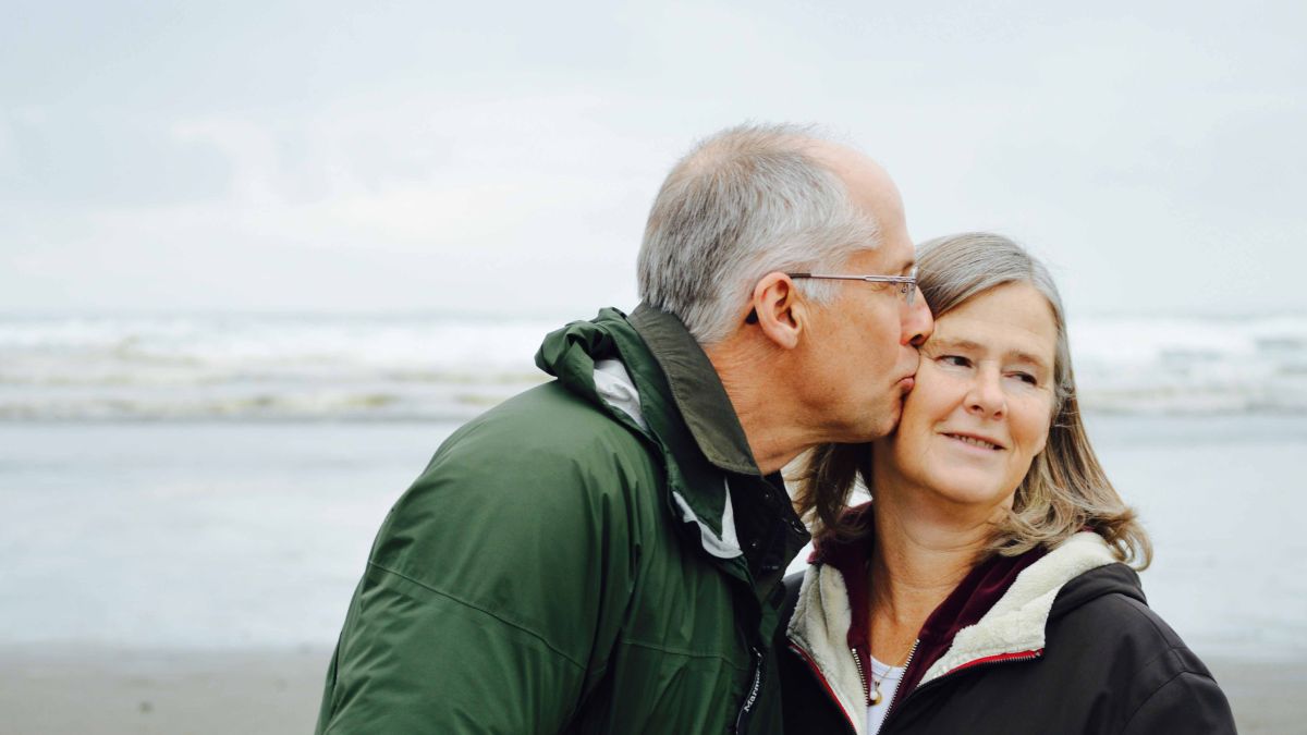 Older couple with Alzheimers disease