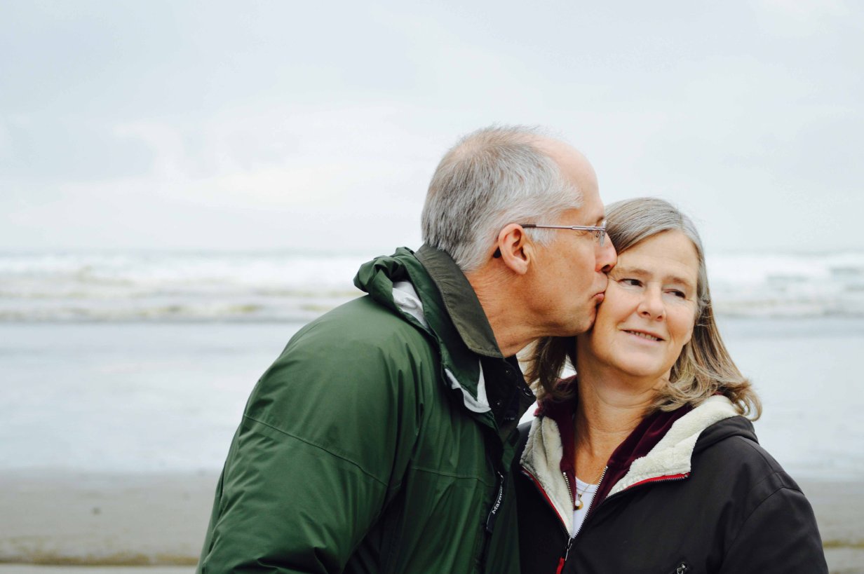 Older couple with Alzheimers disease