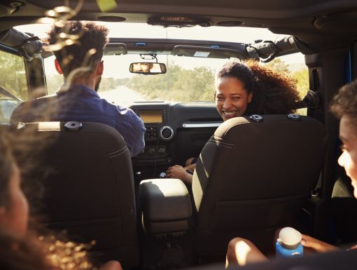 Family roadtrip car traveling with kids