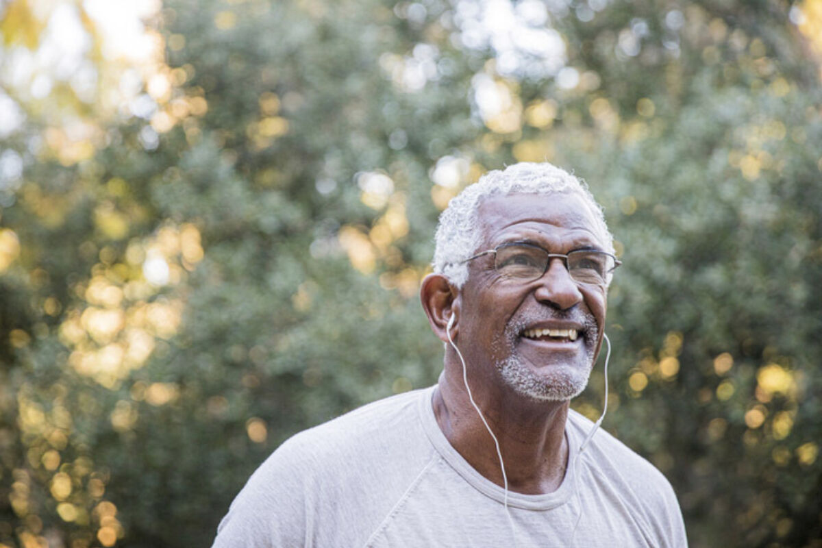 Gray haired man