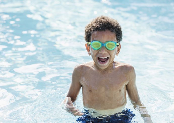 Little Boy in the Pool