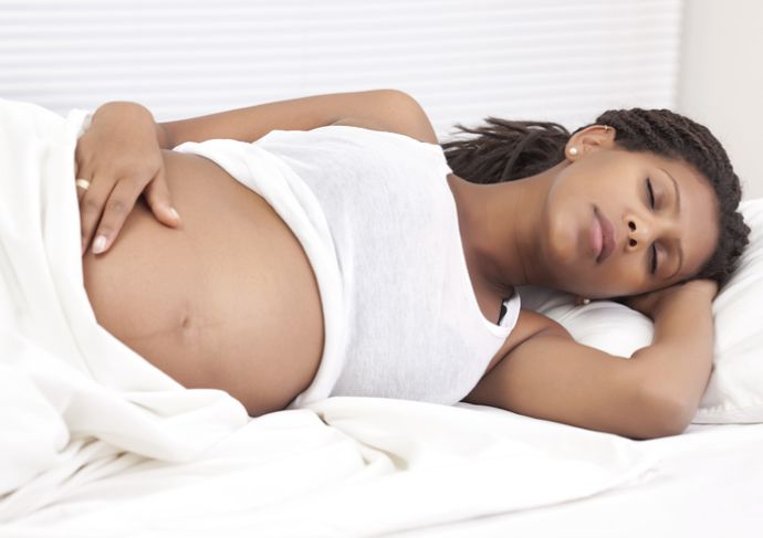 Pregnant women sleeping