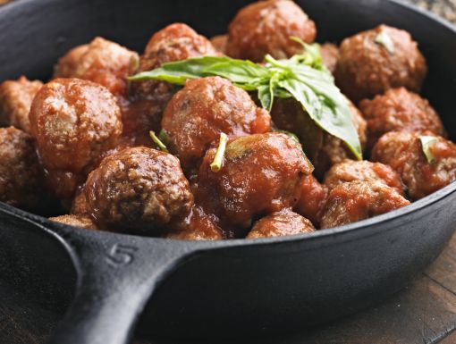 Meatballs in marinara sauce