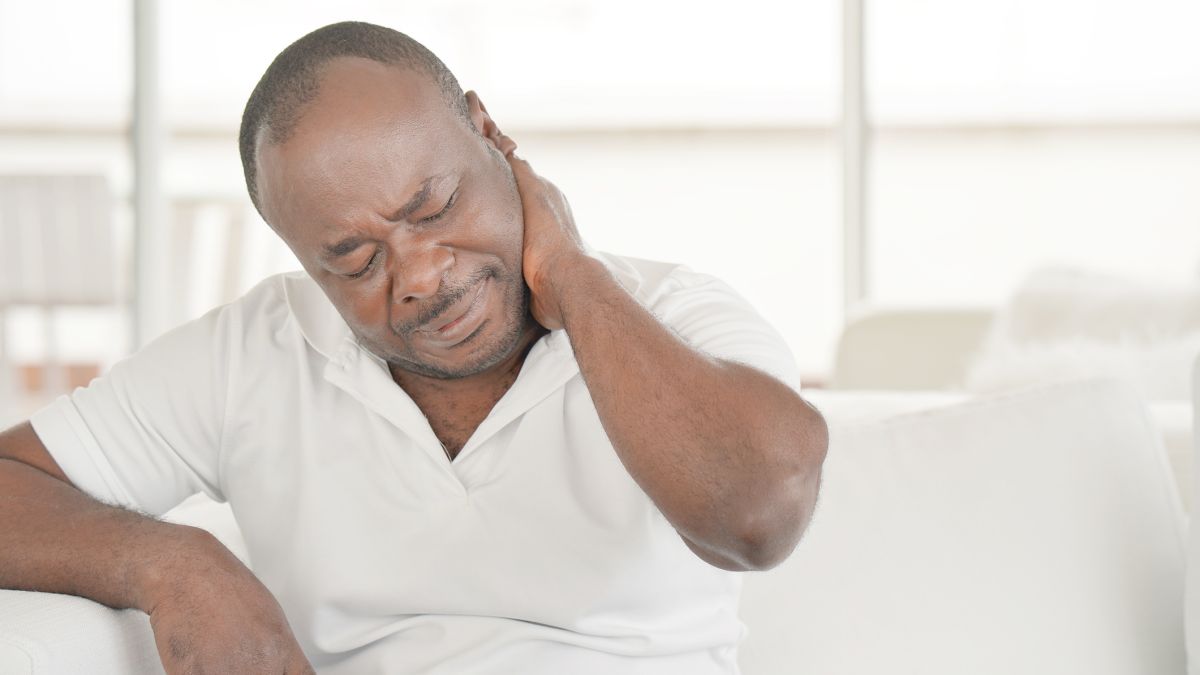 Joint pain neck pain older man 1164677512