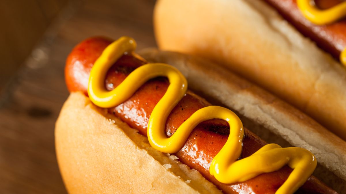 Grilled Hot Dogs with Mustard