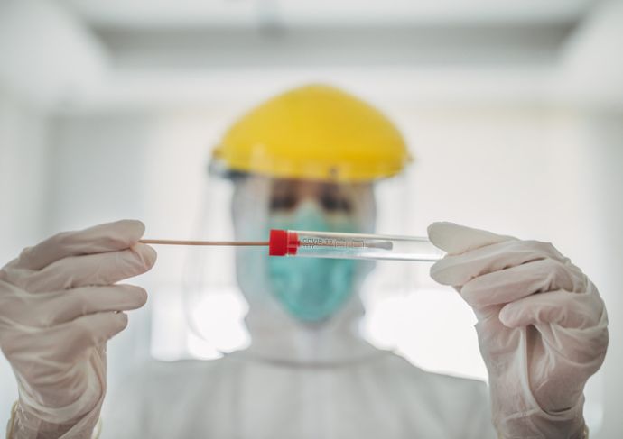COVID Test with tube