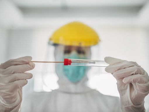COVID Test with tube