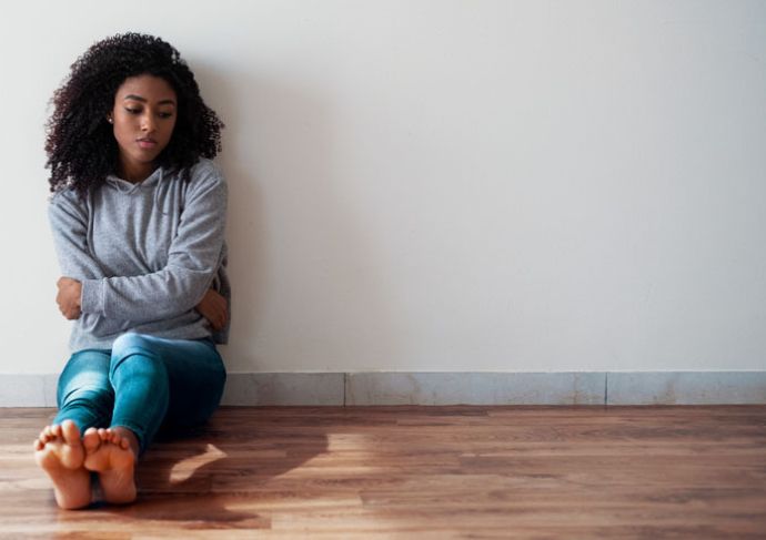 Young woman thinking