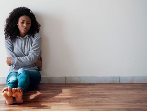 Young woman thinking