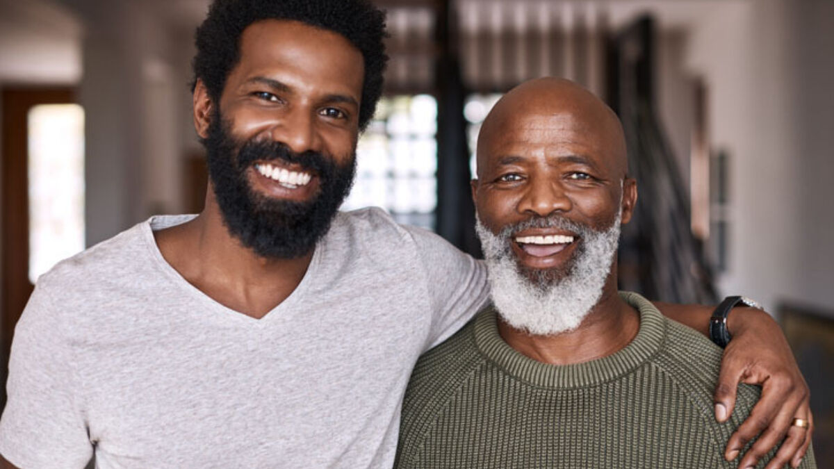 Younger man with older man