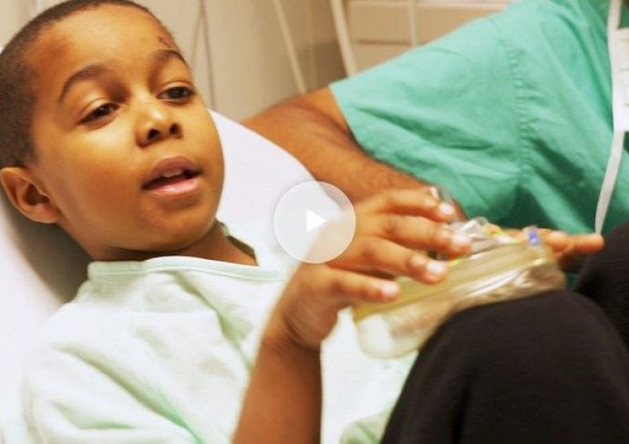 Little boy retinal detachment