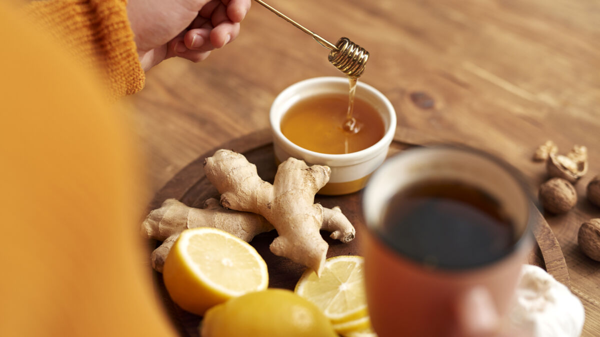 Healthy ginger tea