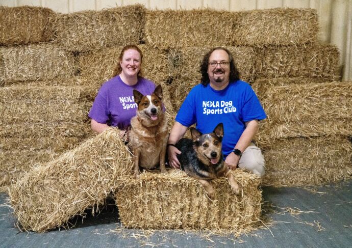 Appendix patient with wife and two dogs