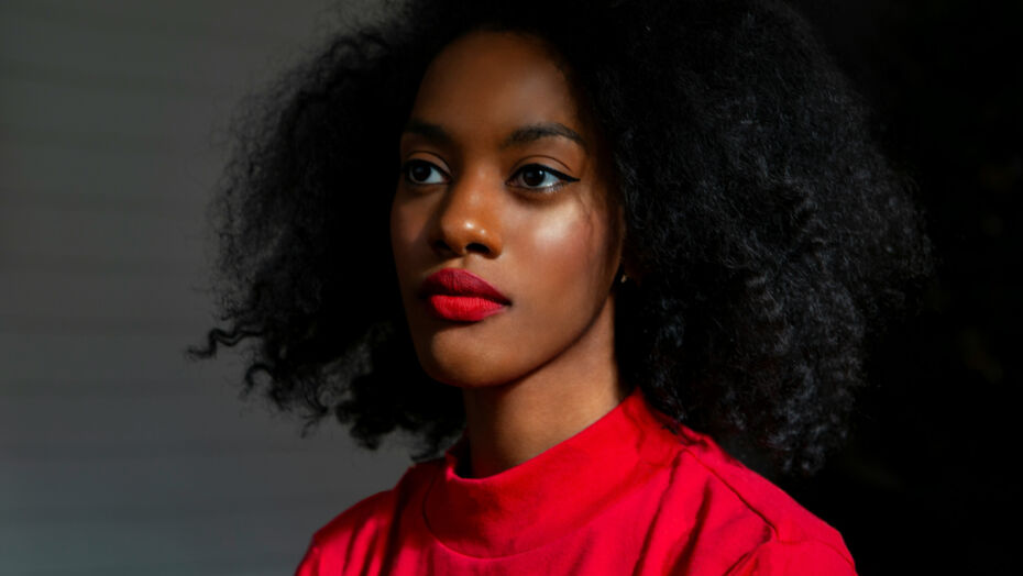 Young woman thinking