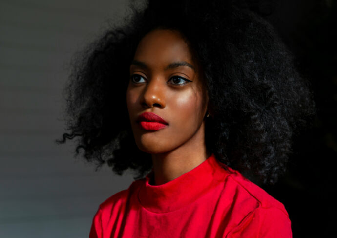 Young woman thinking