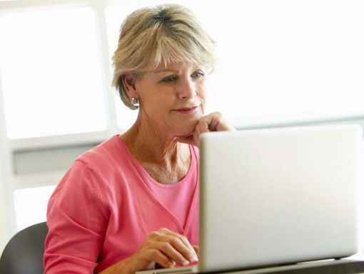 Older woman having an Ochsner Health virtual visit.