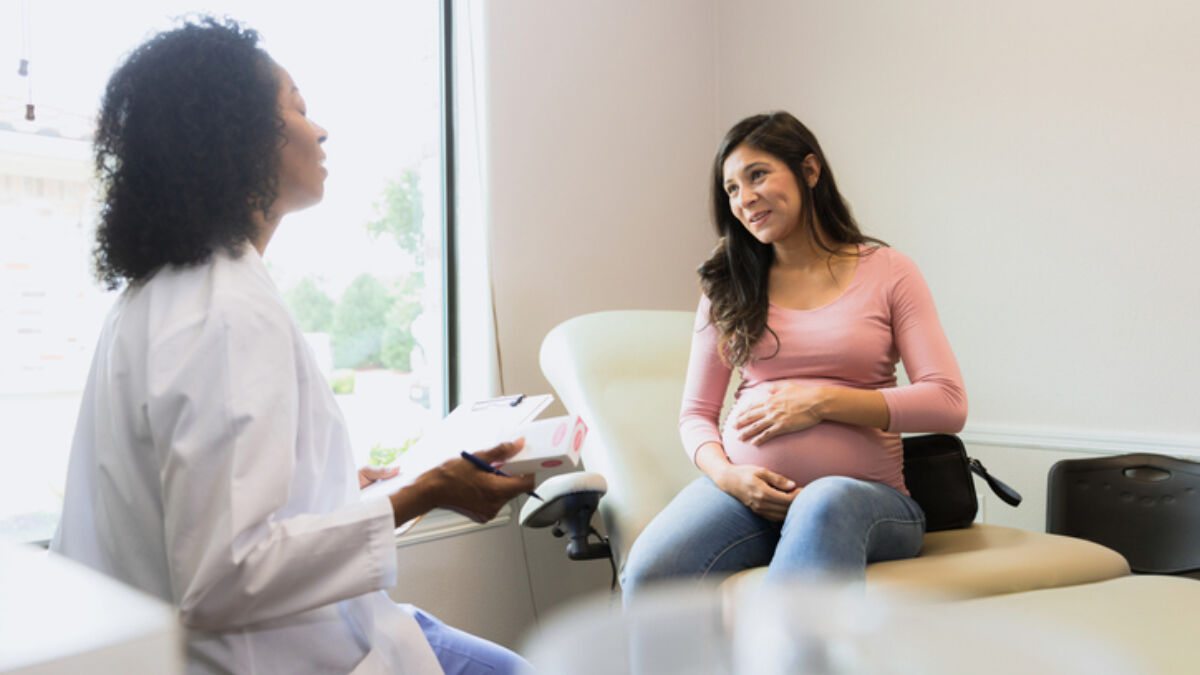 Pregnant patient with obgyn midwife