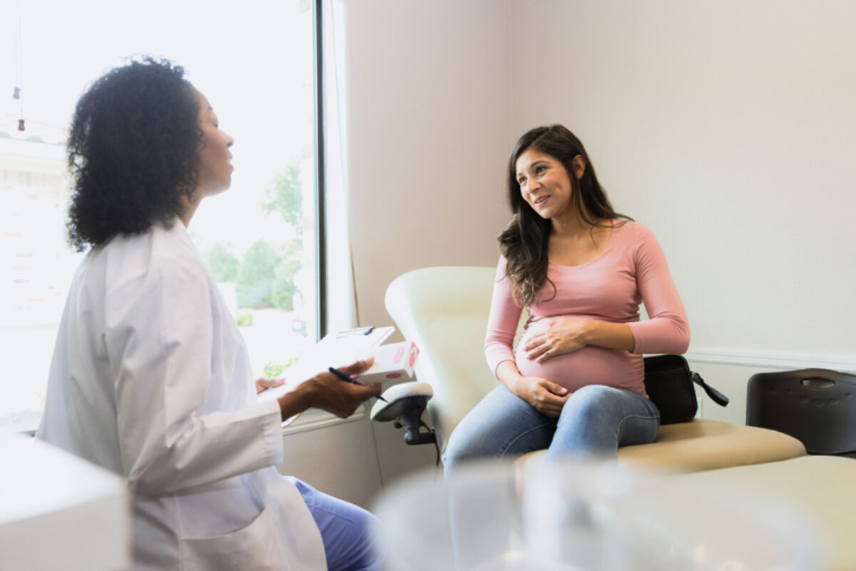 Pregnant patient with obgyn midwife