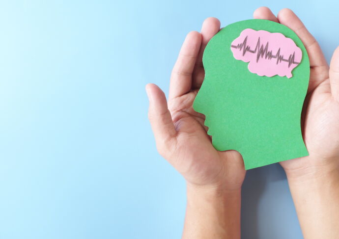Brain cutout in hands