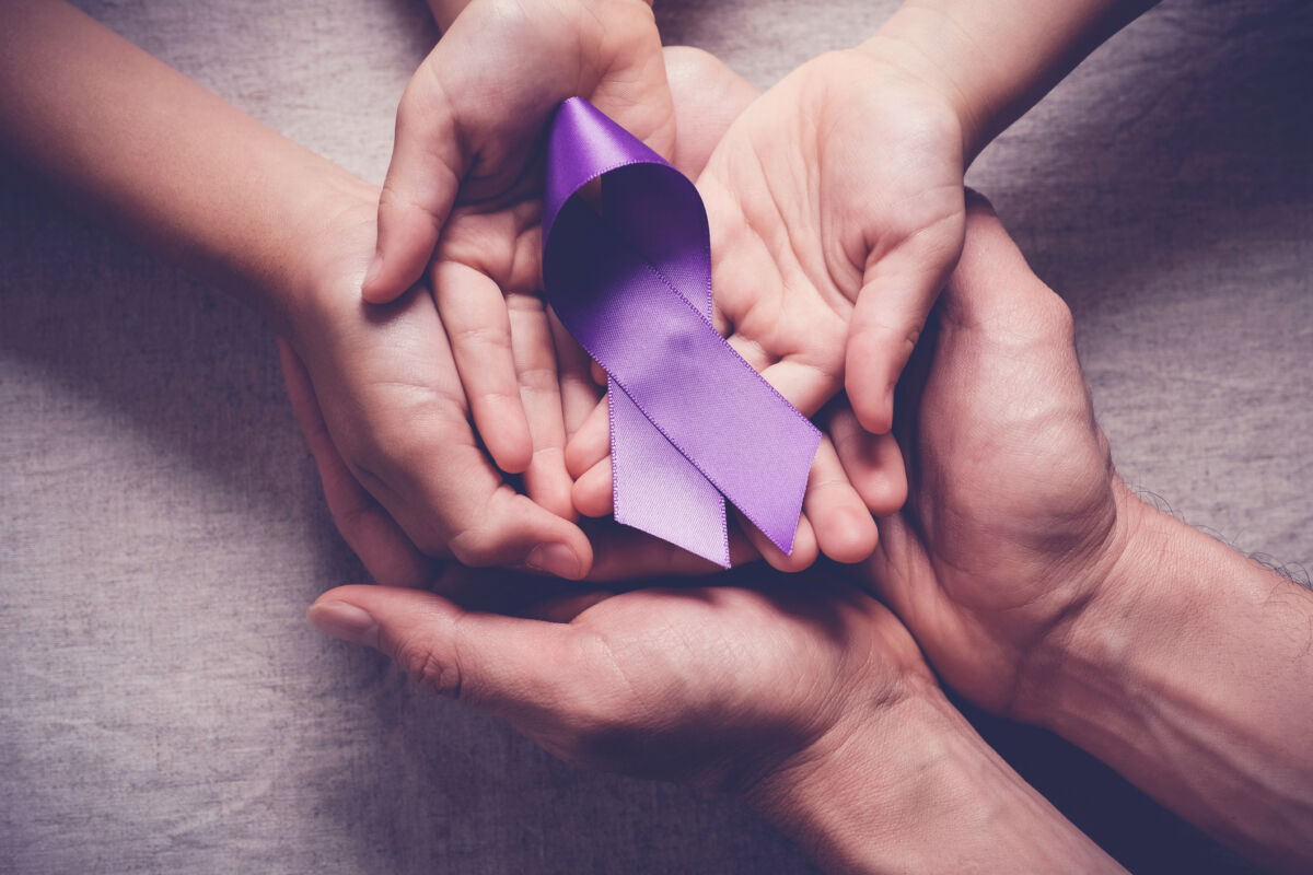 Epilepsy awareness ribbon