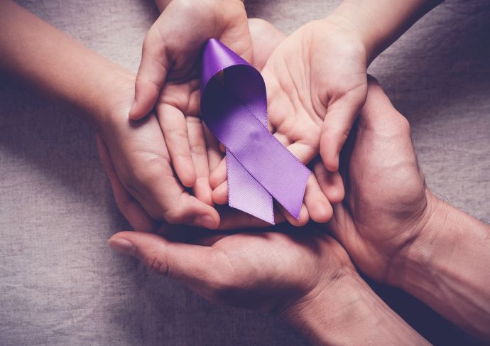 Epilepsy awareness ribbon