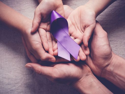 Epilepsy awareness ribbon