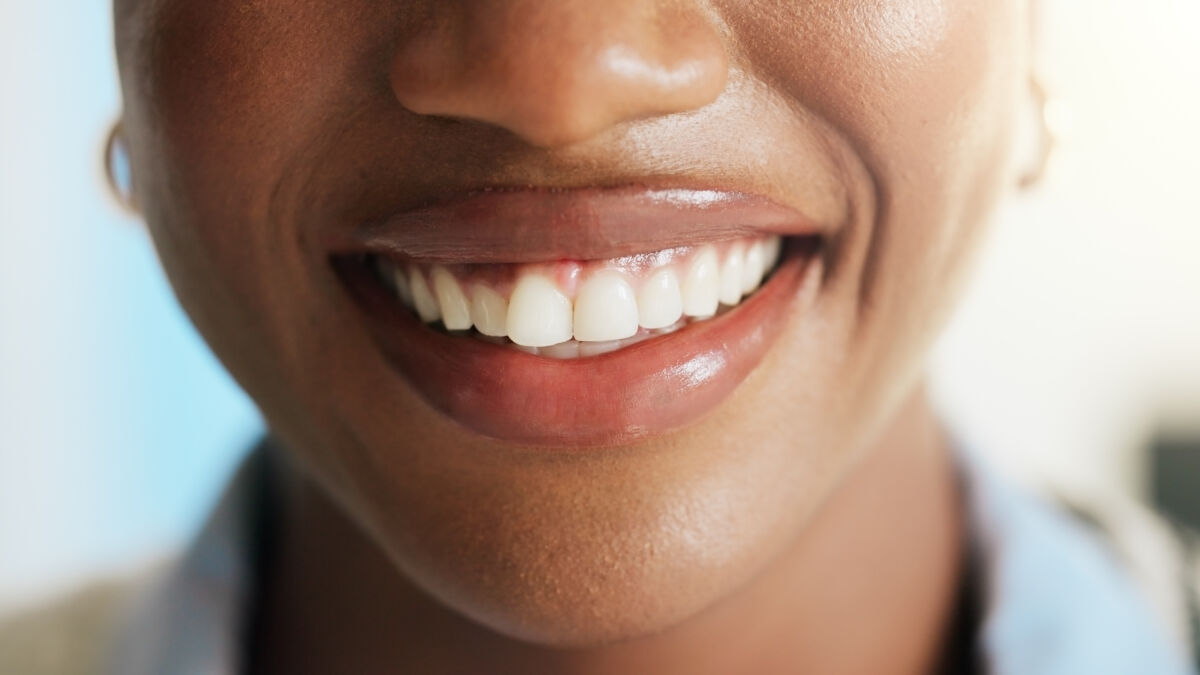 Close up of a woman's smile