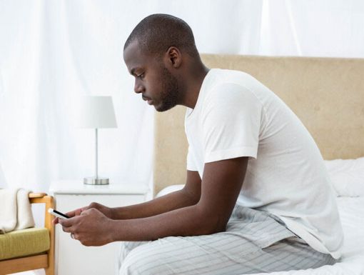 Man looking at phone