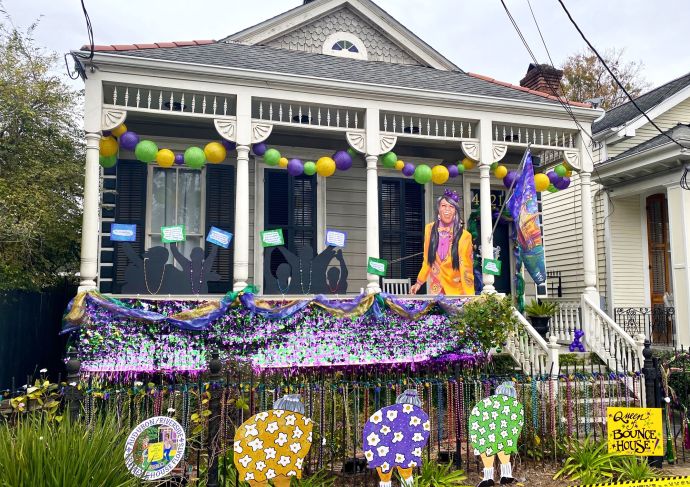 Krewe of House Floats Queen of Bounce House