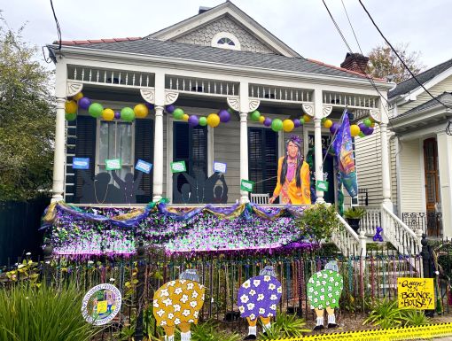 Krewe of House Floats Queen of Bounce House