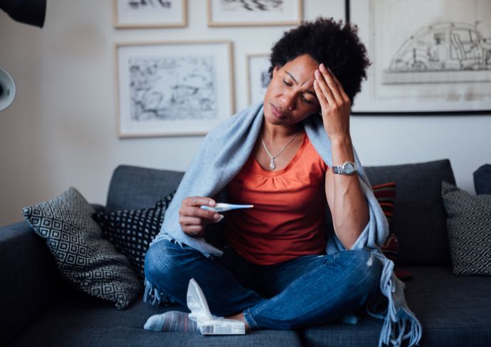 woman recovering from COVID