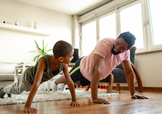 Kids exercise at home