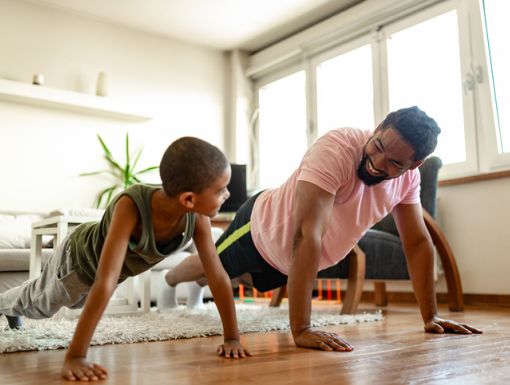 Kids exercise at home