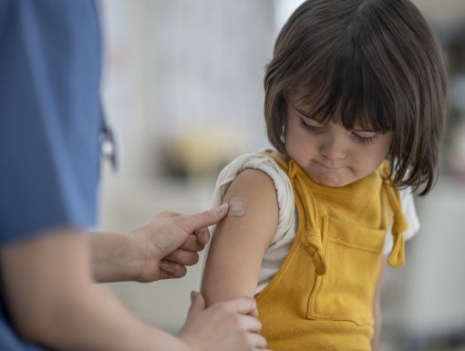 Girl getting vaccination