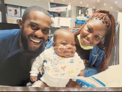 Dwayne III with his mom Oreal and dad Dwayne Jr