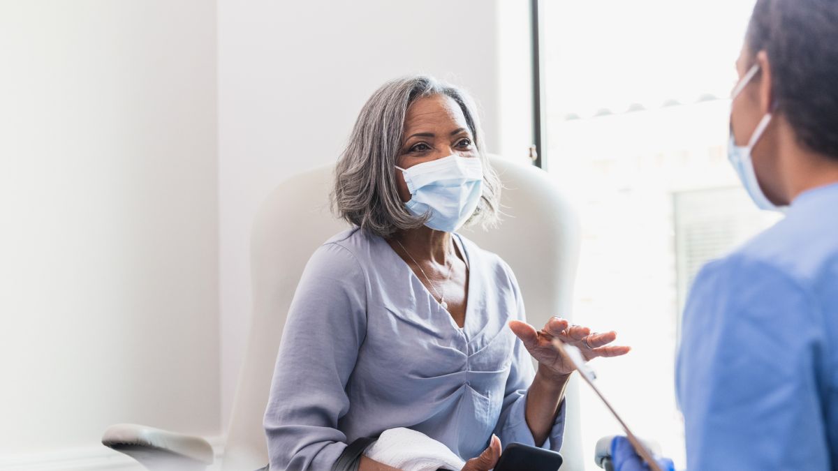 Female patient with urologist