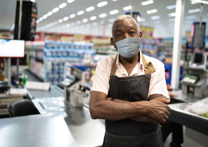 Colon Cancer Man in Grocery