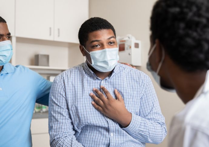 Teen with pediatrician