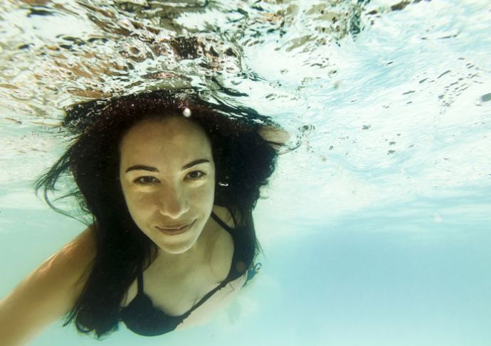 Woman swimming